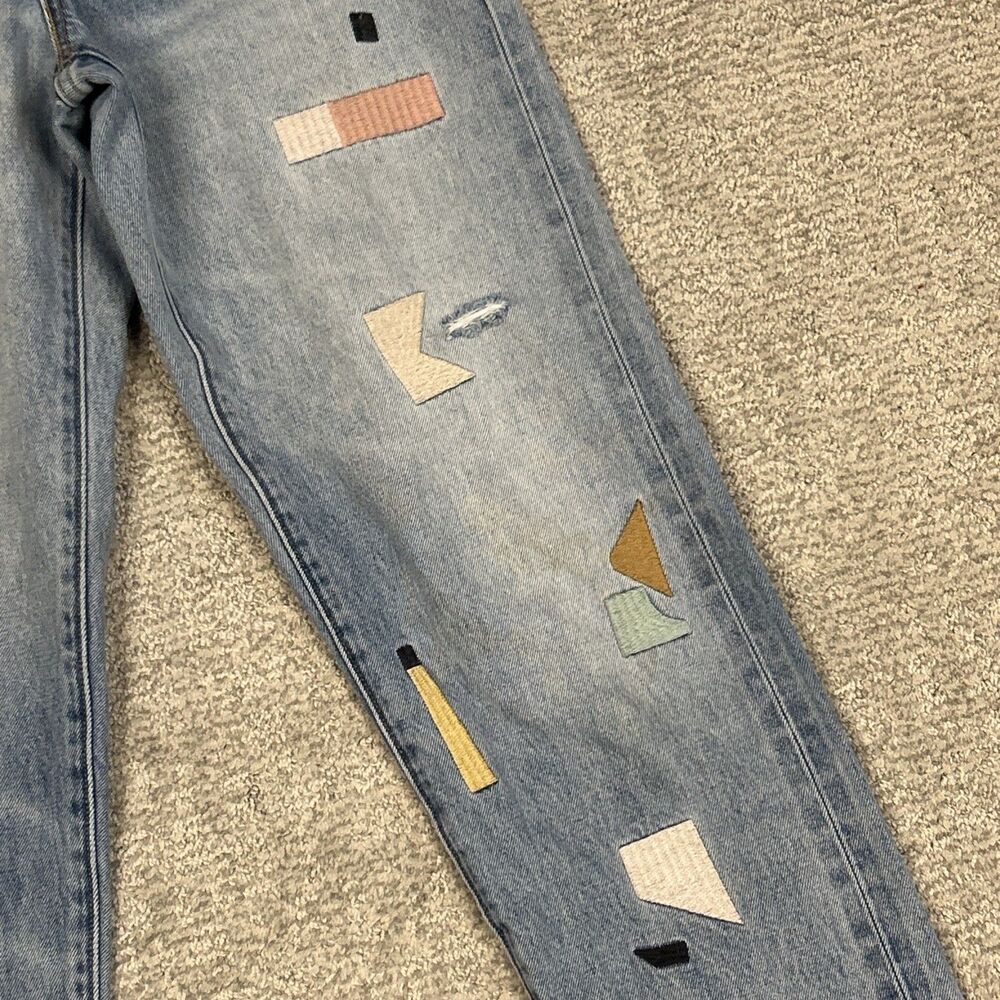 Levi's Japanese Selvedge Column Jeans Womens 27x27 Embroidered Denim - Picture 6 of 11